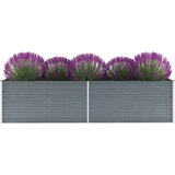 vidaXL Visoka greda iz pocinkanega jekla 320x80x77 cm sive barve Cene