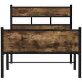 vidaXL Okvir kreveta bez madraca dimljena boja hrasta 90x200 cm drveni | shoptok.hr