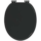  Toaletni pokrov s tiho zaporo Črna 44 x 38 cm MDF plošča, (5000208004) | Shoptok.si