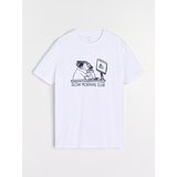 Sinsay Pamučna oversize majica s printom | shoptok.hr