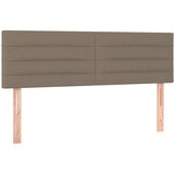  Box spring postelja z vzmetnico LED taupe 140x200 cm blago | Shoptok.si