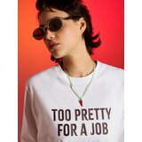 Sinsay Pamučna majica s natpisom | shoptok.hr