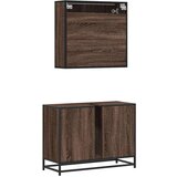 vidaXL 2-dijelni set kupaonskog namještaja boja smeđeg hrasta drveni | shoptok.hr