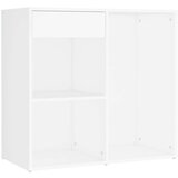 vidaXL LED toaletna mizica z 2 omaricama bel inženirski les | Shoptok.si