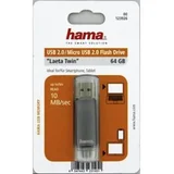  HAMA LAETA TWIN 2.0 64GB, 10MB/S, SIVI