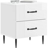  Nočna omarica Bela 43 x 34,5 x 47,5 cm Inženirski les, (5000298615) | Shoptok.si