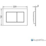  Tipka vodokotlić dvokoličinska krom/sjaj TECE NOW | Eponuda.ba