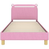 Krevet za djecu s uzglavljem Ružičasta 90 x 200 cm Tkanina | Eponuda.com