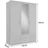 MID.YOU omara s klasičnimi vrati, bela | Shoptok.si