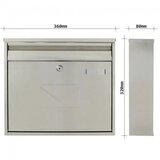ROTTNER Poštni nabiralnik Teramo Rottner (320 x 80 x 360 mm, siv) | Shoptok.si