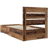  Krevetna konstrukcija Staro drvo 100 x 200 cm Konstruirano drvo Smeđa 203 x 103 x 100 cm | shoptok.hr