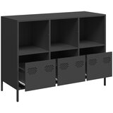  Komoda crna 101,5x39x73,5 cm hladno valjani čelik | shoptok.hr