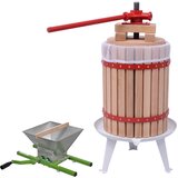 vidaXL preša in drobilnik za sadje in vino 2-delni komplet | Shoptok.si