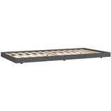  Posteljni okvir siv 100x200 cm trdna borovina, (20726134) | Shoptok.si
