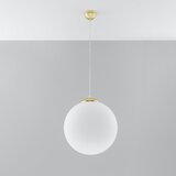 Nice Lamps Viseča svetilka v zlati barvi s steklenim senčnikom ø 40 cm Cezab – | Shoptok.si