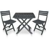  3-dijelni sklopivi bistro set plastični antracit | shoptok.hr