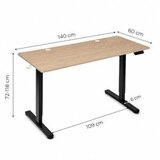 ModernHome JSD-C5-1-15 – Električni delovni stol s prilagodljivo višino 72–118 cm, 140 × 60 cm, svetel hrast | Shoptok.si