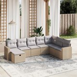 vidaXL 8-dijelni set vrtnih sofa s jastucima bež od poliratana | shoptok.hr