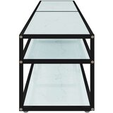 TV omarica beli marmor 200x40x40,5 cm kaljeno steklo, (20914445) | Shoptok.si