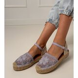 D/CEO Purple perforated espadrille sandals Santos | shoptok.hr