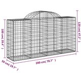  Lučne gabionske košare 20kom 200x50x100/120cm pocinčano željezo | shoptok.hr