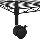  Stalak za pohranu s 3 razine i kotačima 60x35x81 cm crni 150 kg | shoptok.hr