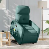 The Living Store Masažni naslanjač s funkcijo vstajanja temno zeleno blago - Dvižni Masažni Naslanjač, (21572777) | Shoptok.si