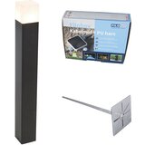 QAZQA Zunanji stebriček iz črnega opalnega stekla 70 cm ozemljen zatič in tulec za kabel - Danska | Shoptok.si