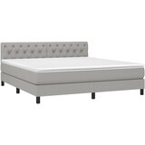 Krevet box spring s madracem svjetlosiva 160x200 cm tkanina | shoptok.hr