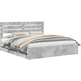  Krevetna konstrukcija s ladicama Betonski sivi 180 x 200 cm Siva 206 x 183 x 100 cm | Shoptok.si