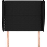  Uzglavlje s ušima crno 103x23x118/128 cm od tkanine | Eponuda.ba