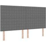  LED glava kreveta S LED lampica Svijetlo siva 180 cm Poliester | shoptok.hr