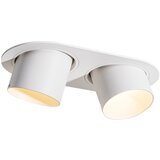 QAZQA Okrogel vgradni reflektor beli GU10 70 mm nagibni 2-lučni - Installa Cene