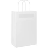  Papirnate vrećice 50 kom s ručkama bijele 21x11x31 cm | shoptok.hr