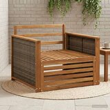 Srednji zunanji kavč Masiven les akacije Naravna, (5000272585) | Shoptok.si