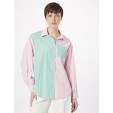 Naf Naf Bluza 'HABASTRY' ecru / zelena / svetlo roza | Shoptok.si