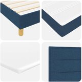 Plavi Modra postelja s škatlastim vzmetenjem in vzmetnico 90x190 cm iz tkanine, (22083034) | Shoptok.si