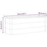  Vrtna Posuda za Sadnju WPC 150x50x54 cm Siva | shoptok.hr