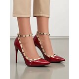 Resti Patent leather women's stiletto heels with studs Qoscalle | shoptok.hr