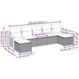  7-dijelni set vrtnih sofa od poliratana s jastucima crni Crna 59 x 62 x 69 cm | Shoptok.si