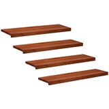 Step treads 4 kom. 100 x 30 x 2 cm Smeđa Čvrsto drvo bukve | shoptok.hr
