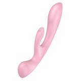  Masažer za klitoris Satisfyer Triple Oh, 24cm, Roze Cene