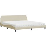  Krevet s madracem krem 200 x 200 cm od tkanine | shoptok.hr