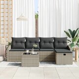  Set sofe 6 kom. Svijetlo siva poliratan Svjetlosiva | Shoptok.si