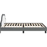  Otroški posteljni okvir z vznožjem Svetlo siva 90 x 200 cm PU, (5000104592) | Shoptok.si