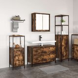  Set namještaja za kupaonicu od 3 dijela dimljenog hrasta od konstruiiranog drva | shoptok.hr