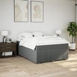  Krevet s oprugama i madracem tamnosivi 140x190 cm od tkanine | shoptok.hr