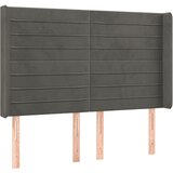 Maison Chic vzglavna omarica - nočna omarica - posteljna omarica z ušesi temno sivo 147x16x118/128 cm žamet, (21710580) | Shoptok.si