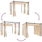  Sjenica sa zastorima 3 x 3 m krem čelična | shoptok.hr