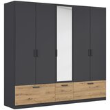 Boxxx OMARA ZA OBLAČILA, siva, hrast artisan | Shoptok.si
